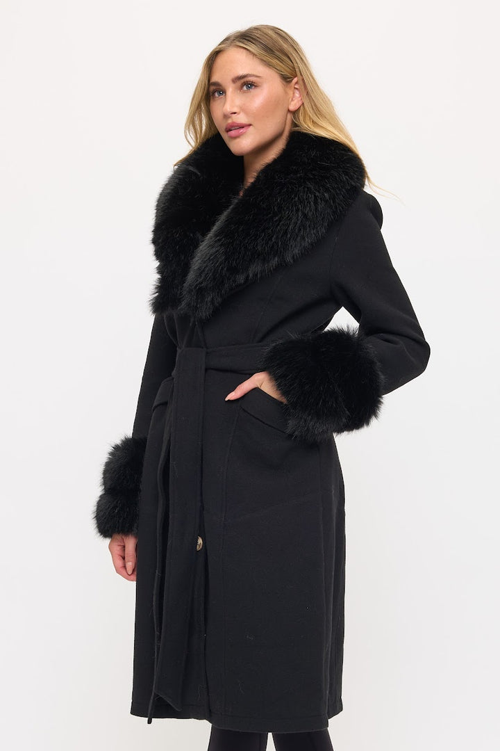Be Glamorous Maxi Coat - Black