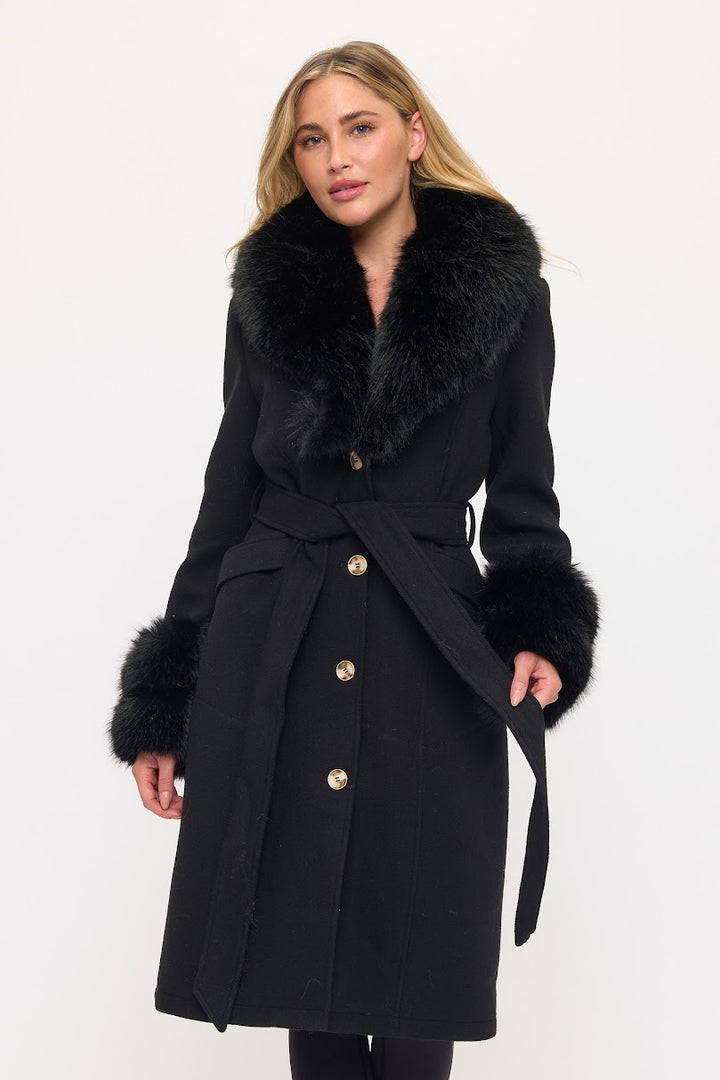 Be Glamorous Maxi Coat - Black
