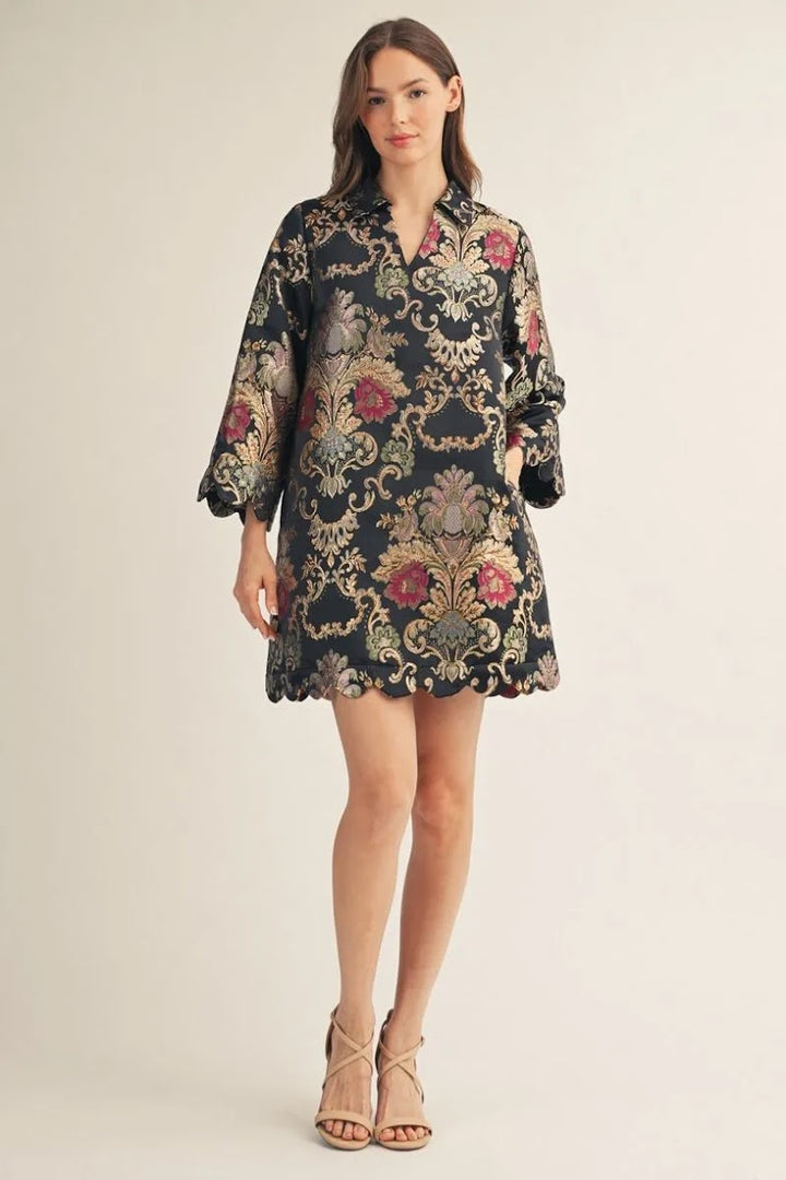 Sherri Mini Dress - Black Multi