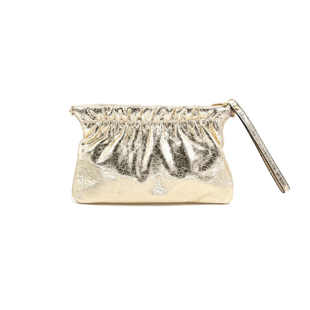 Shimmer Clutch - Silver Gold Black