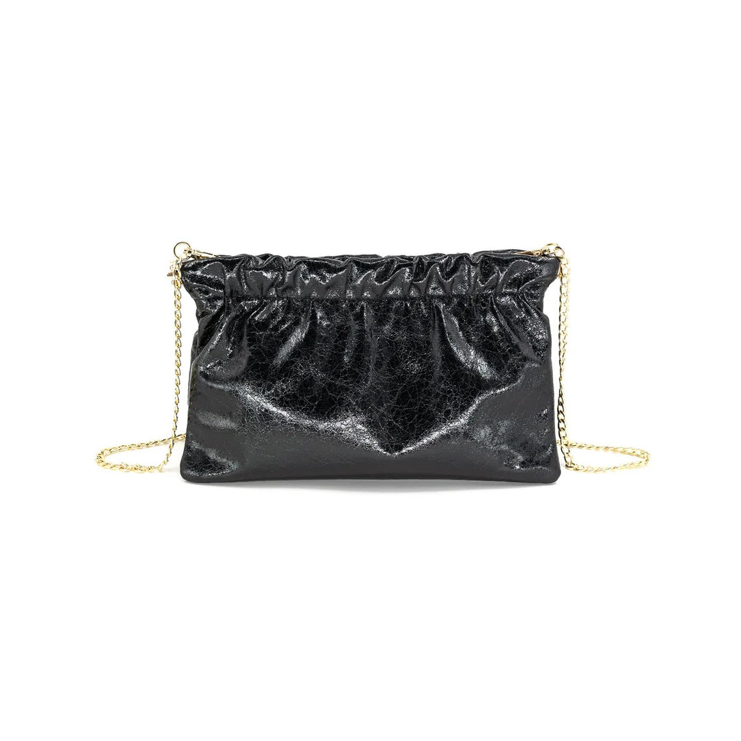 Shimmer Clutch - Silver Gold Black