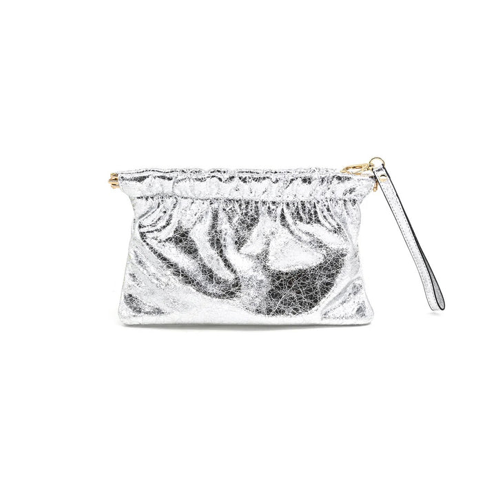 Shimmer Clutch - Silver Gold Black
