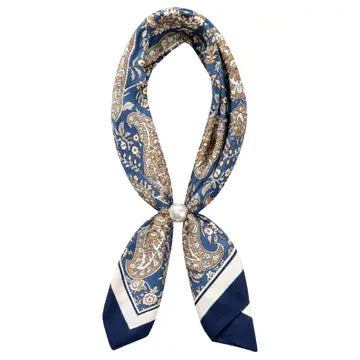 Ready to Wear Scarf - Brown Paisley