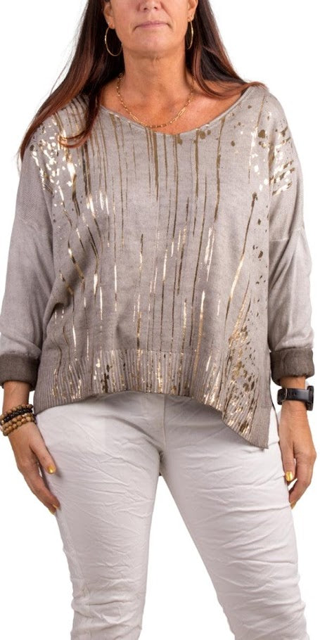 Oro Knit Sweater - Taupe