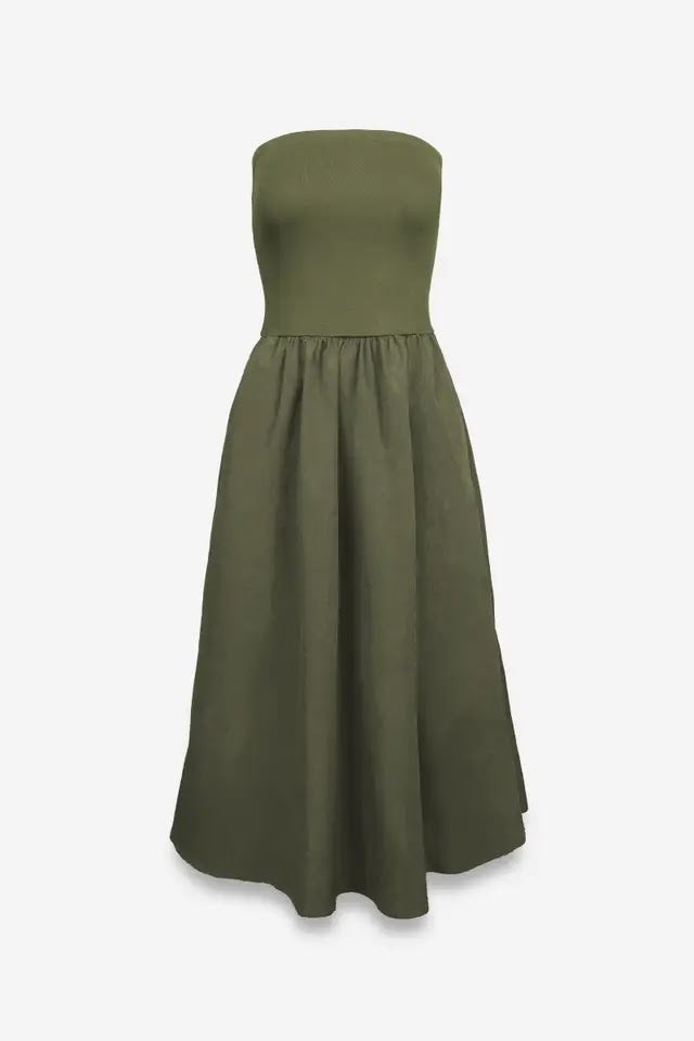 Tube Top Maxi Dress - New Olive