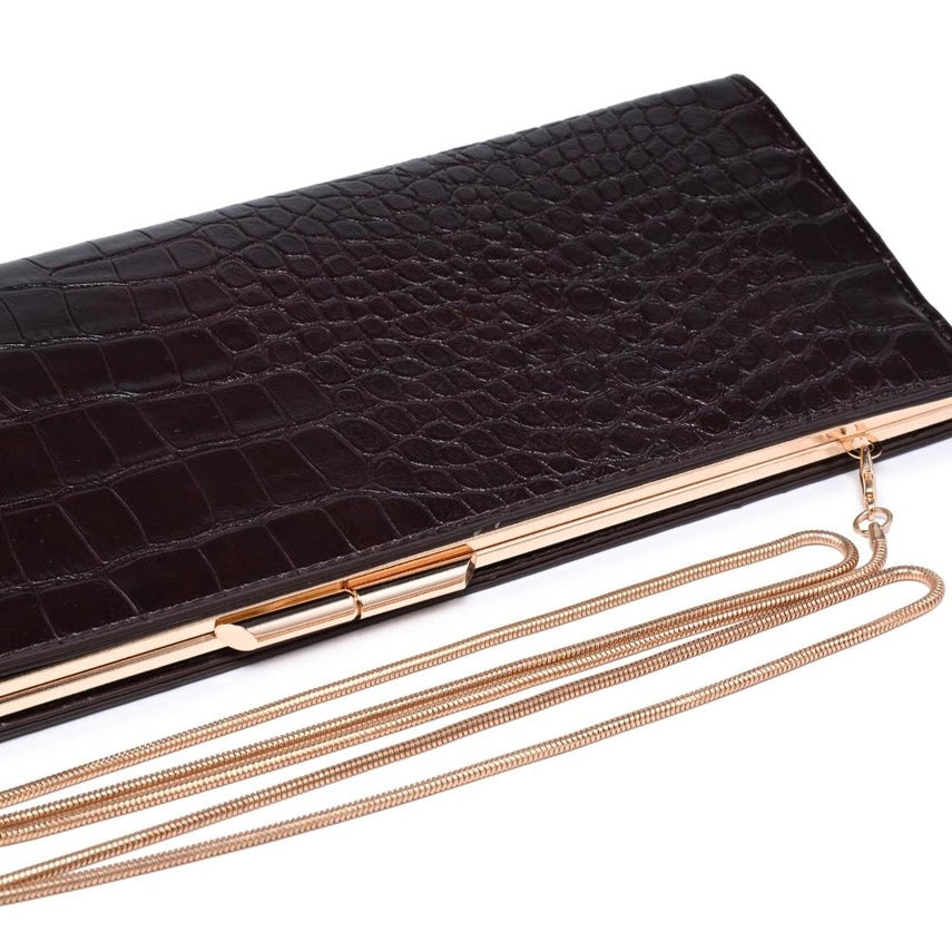 Nazlee Clutch - Chocolate