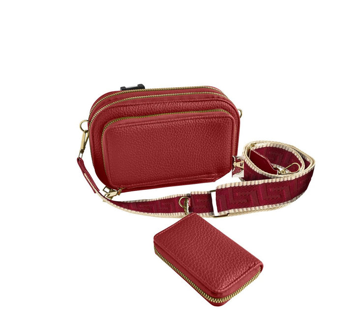 Crossbody & Keychain Wallet - Red