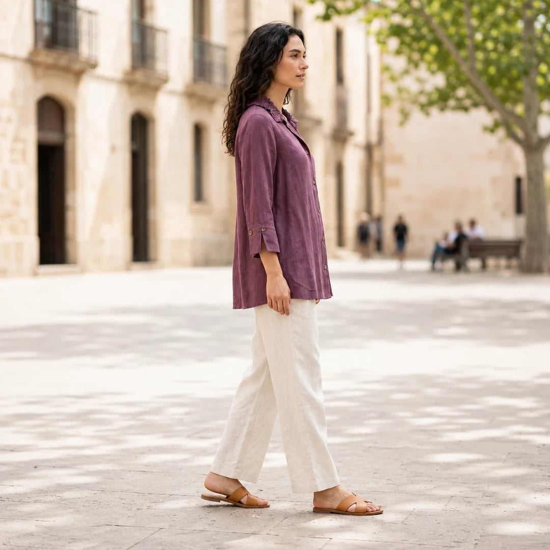 Eleanor Shirt - Eggplant