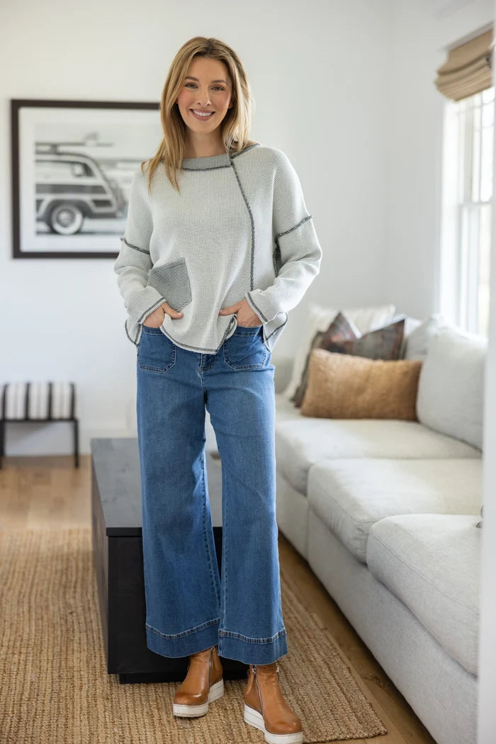 Opposites Attract Top - Winter White