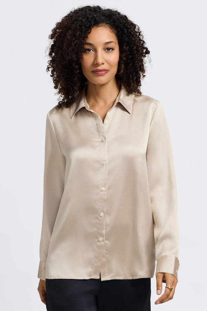 Bianca Silk Shirt - Champagne