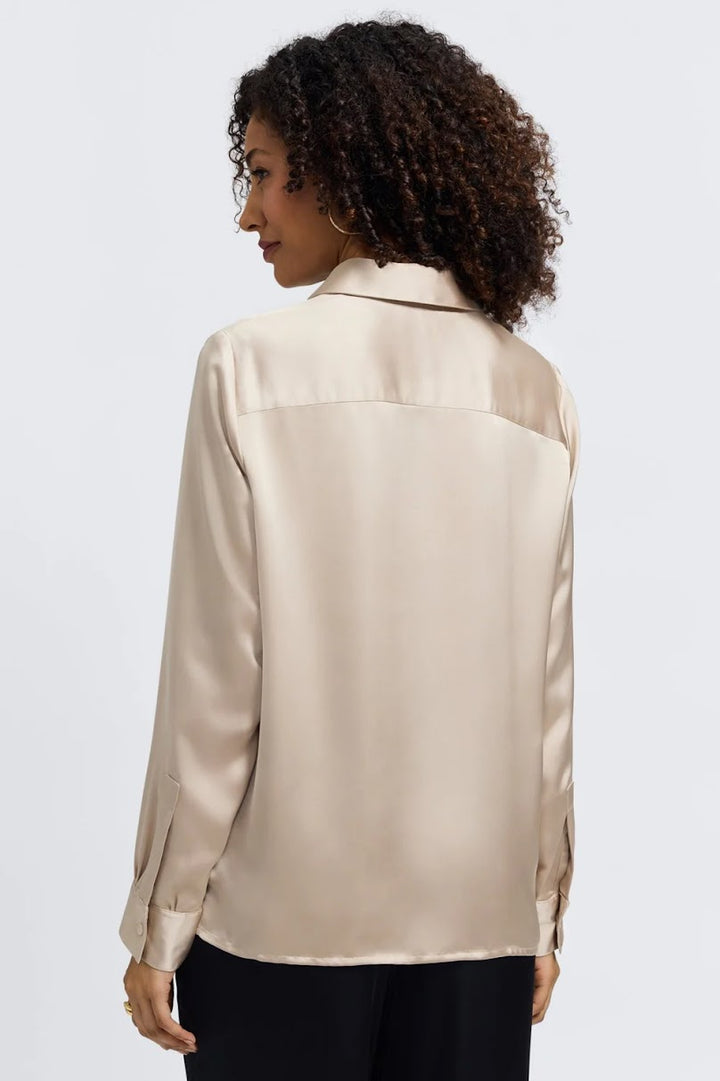 Bianca Silk Shirt - Champagne