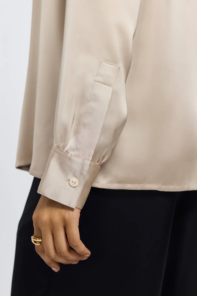 Bianca Silk Shirt - Champagne