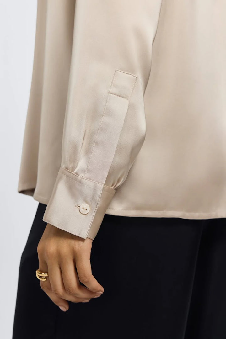 Bianca Silk Shirt - Champagne