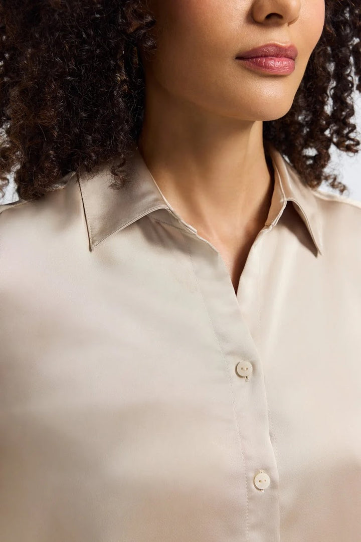 Bianca Silk Shirt - Champagne