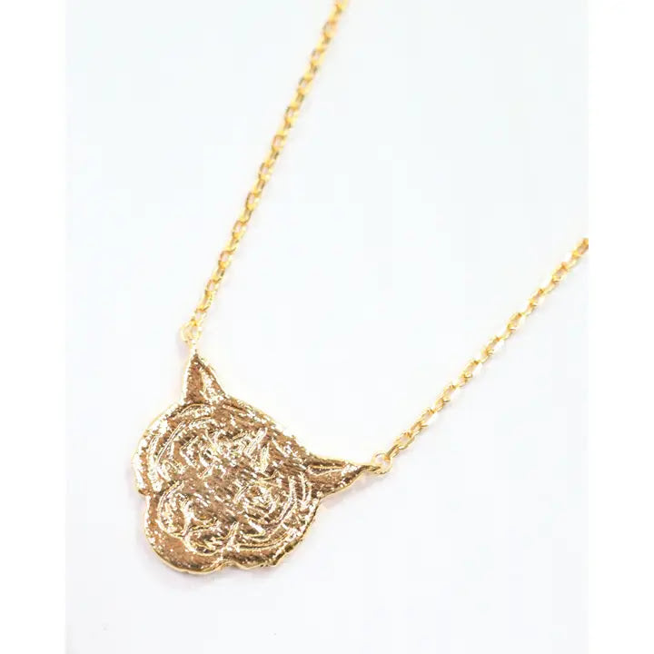 The World is a Jungle Tiger Necklace - Gold