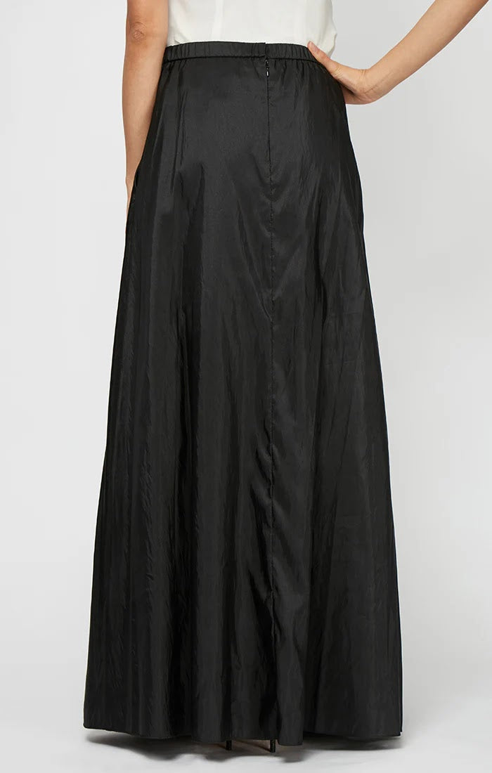 Full Length Taffeta Skirt - Black