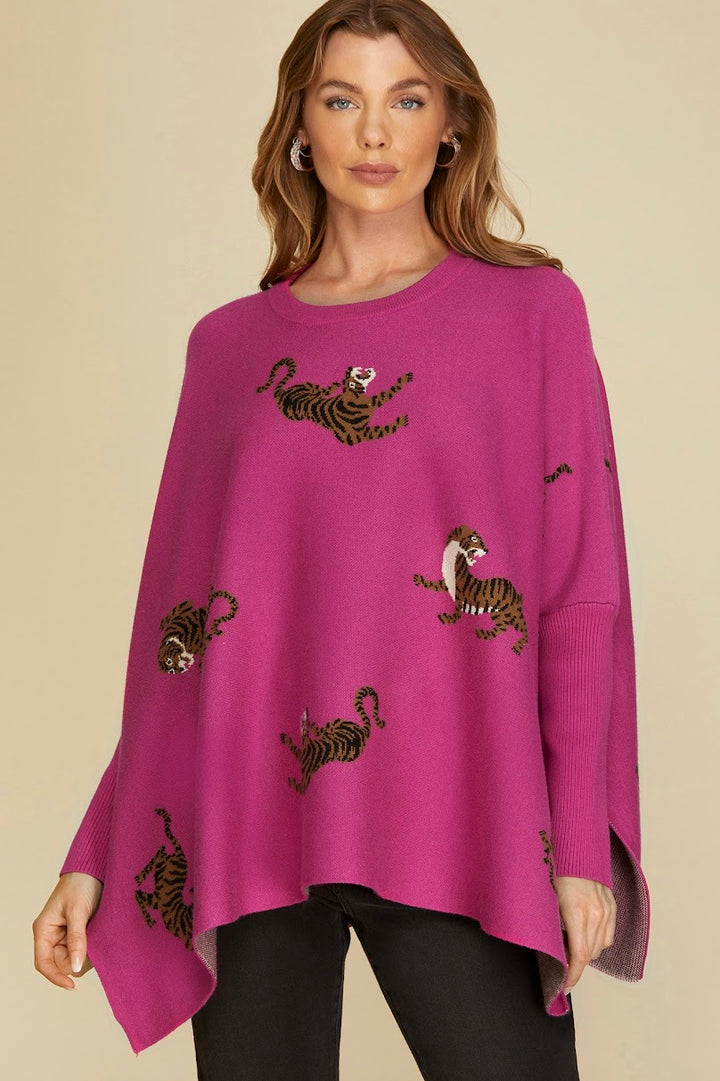 Oversized Sweater - Hot Pink