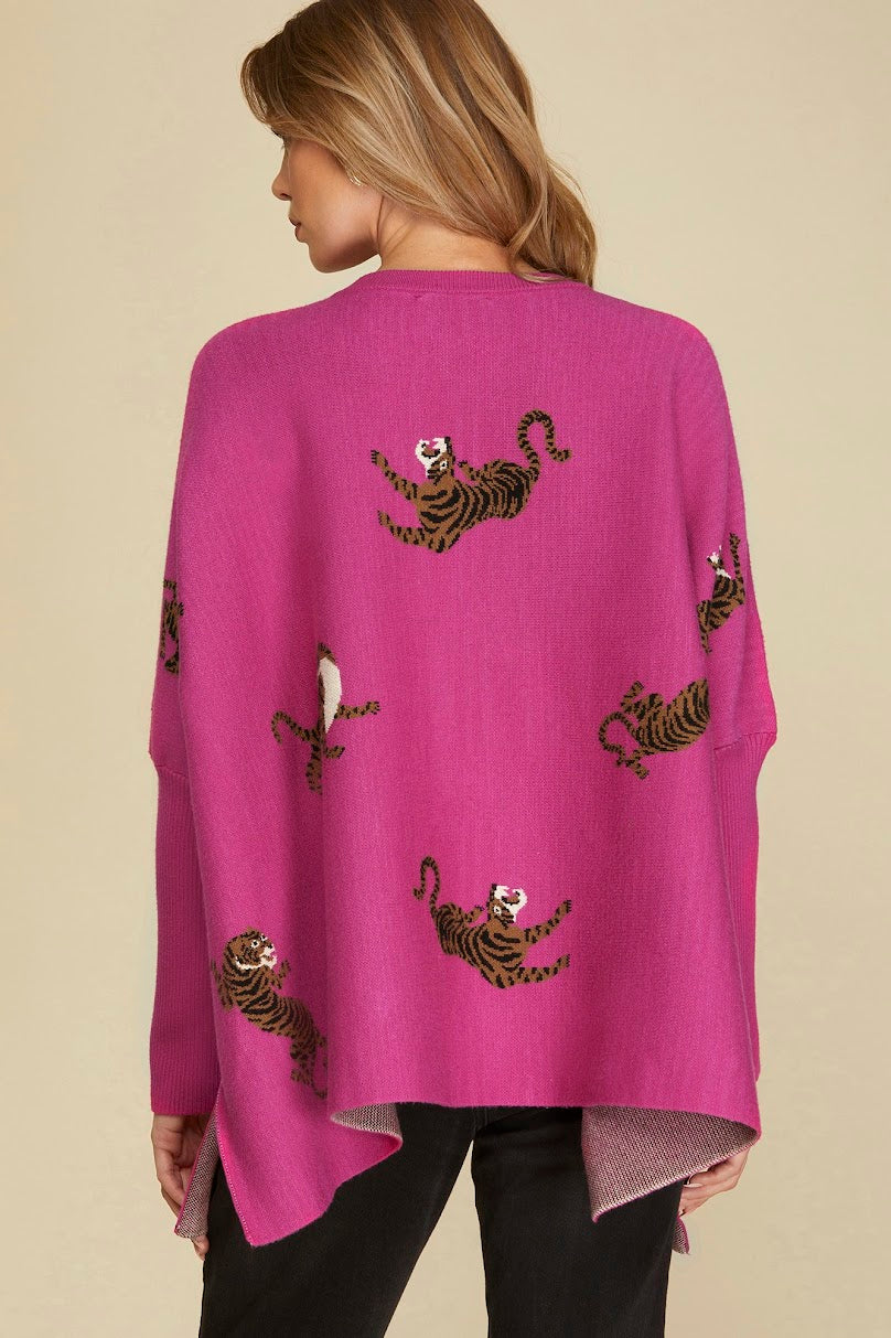 Oversized Sweater - Hot Pink