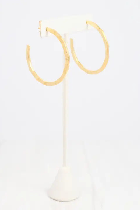 Lovett Hammered Hoop Earring - Gold
