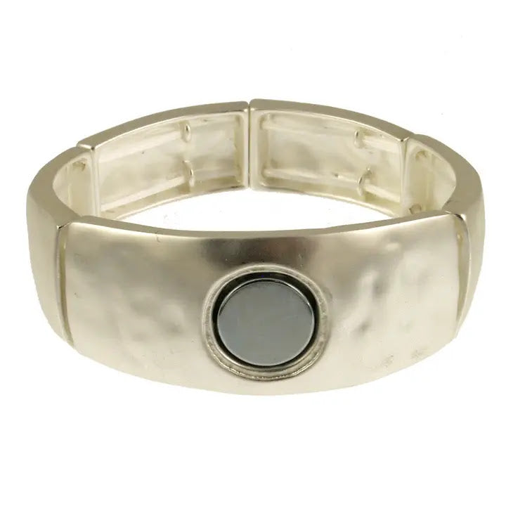 Create Your Own Brooch Bracelet - Matte Silver