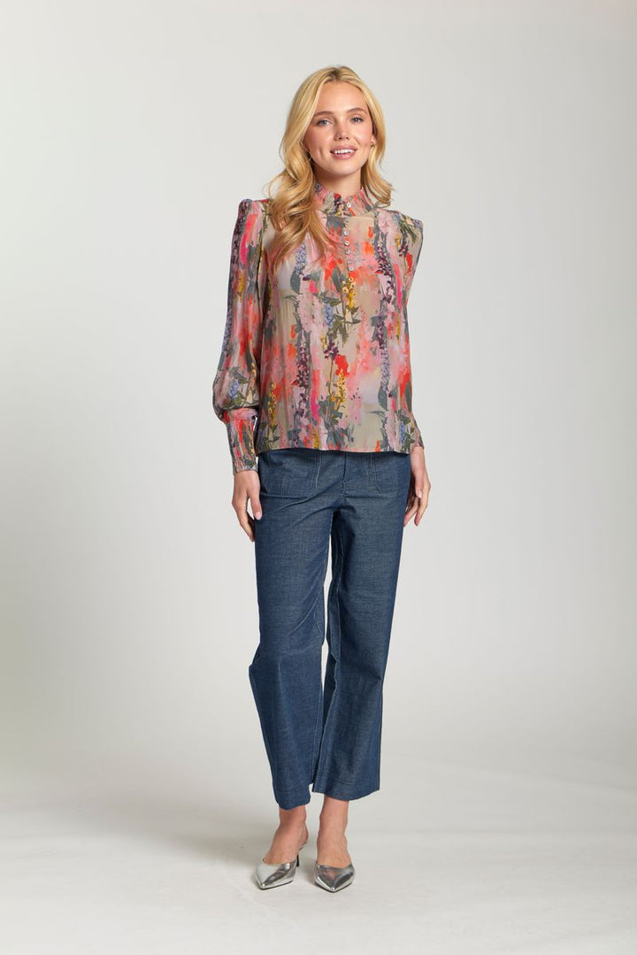The Celine Blouse - Pink Multi