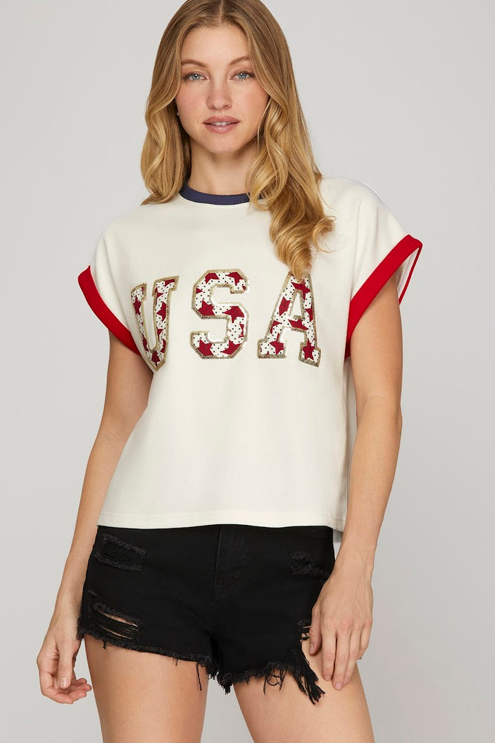USA Top - Off White