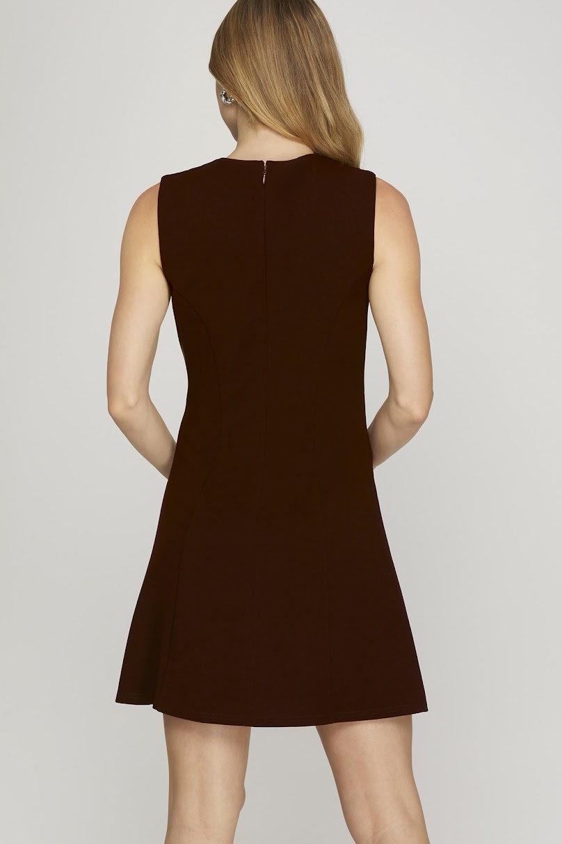 Maddison Mini Dress - Dark Plum