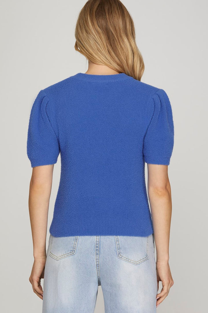 Easy Peasy Sweater - Diva Blue
