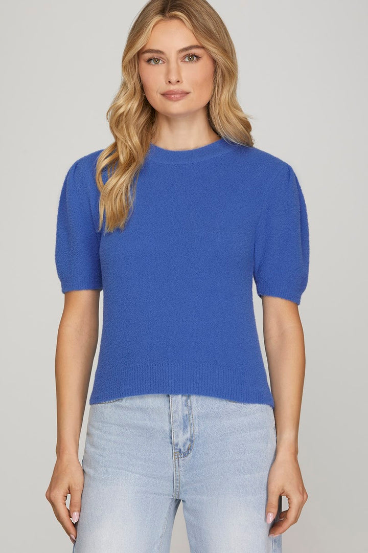 Easy Peasy Sweater - Diva Blue
