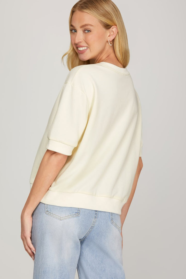All Wrapped Up  Top - Cream