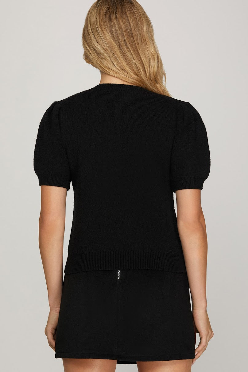 It's A Wrap Sweater - Black