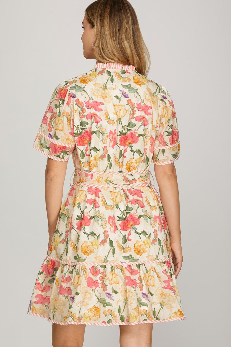 Eva Mini Dress - Cream