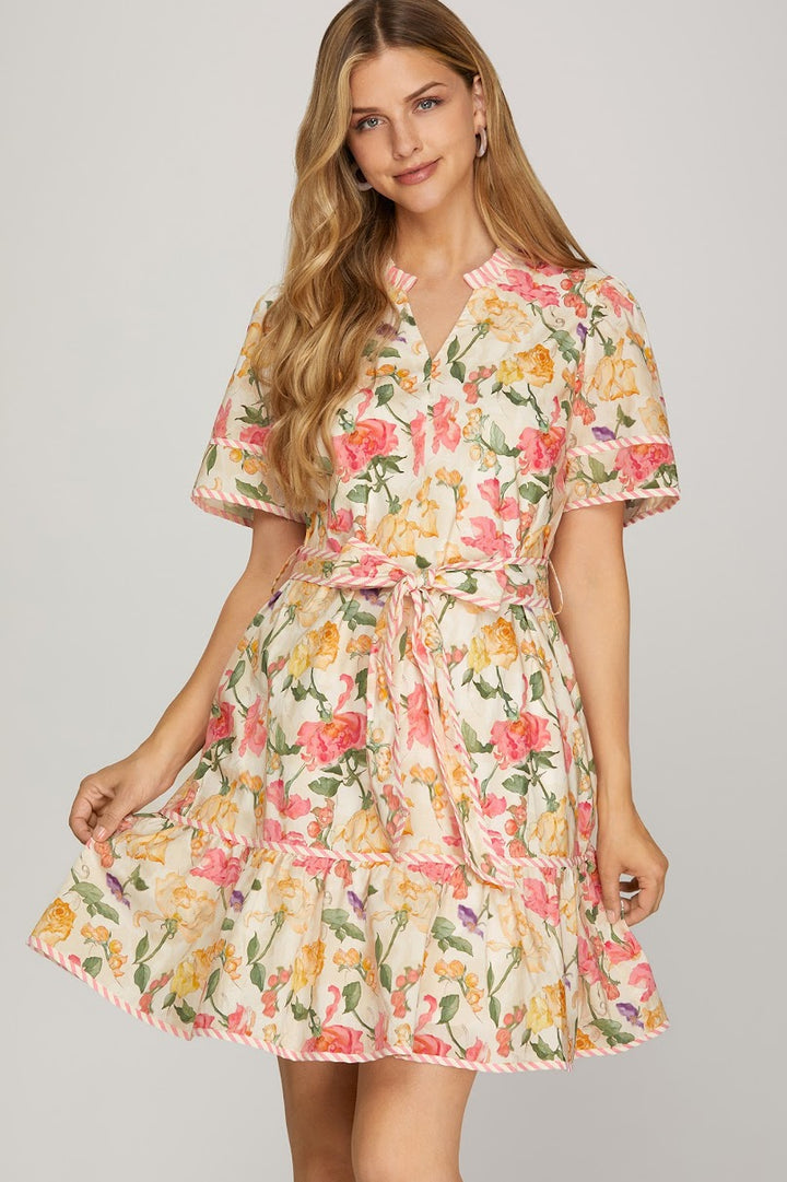 Eva Mini Dress - Cream