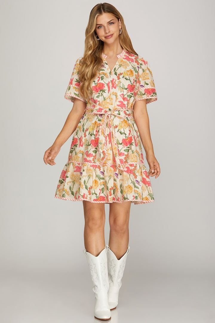 Eva Mini Dress - Cream