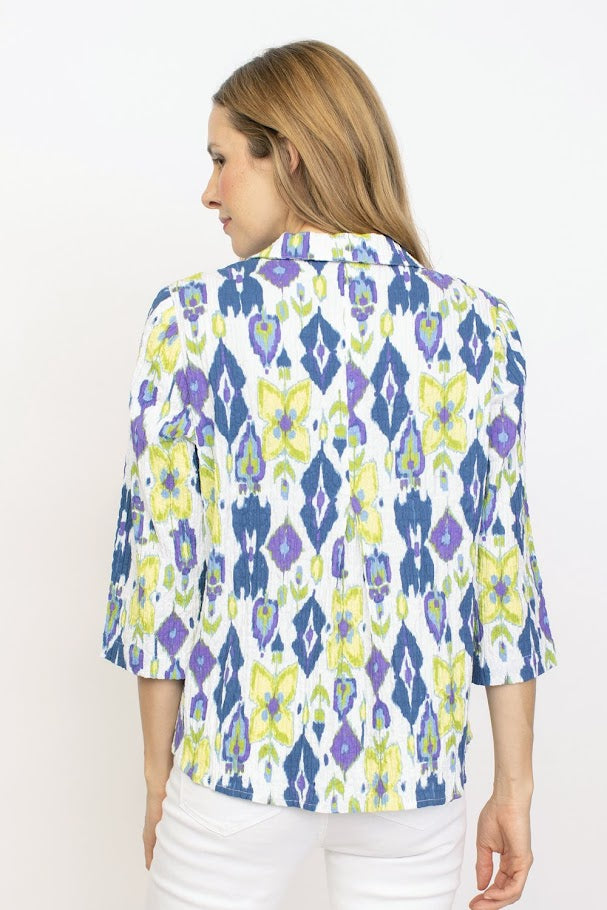 Ikat Swing Jacket - Garden