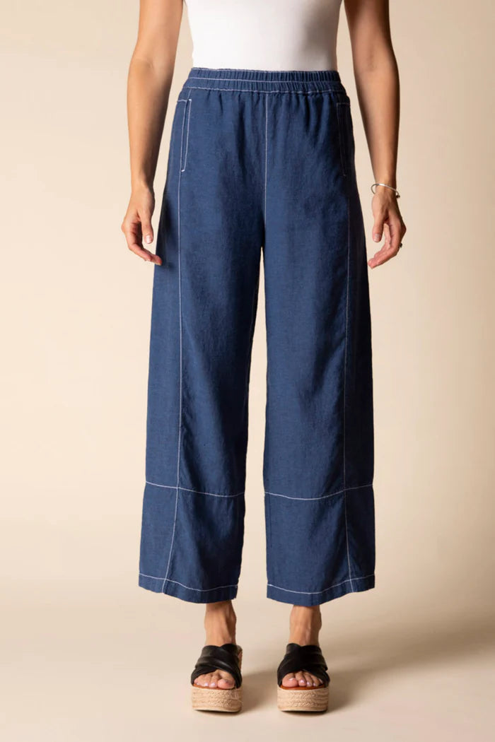 Easy Crop Pant - Navy