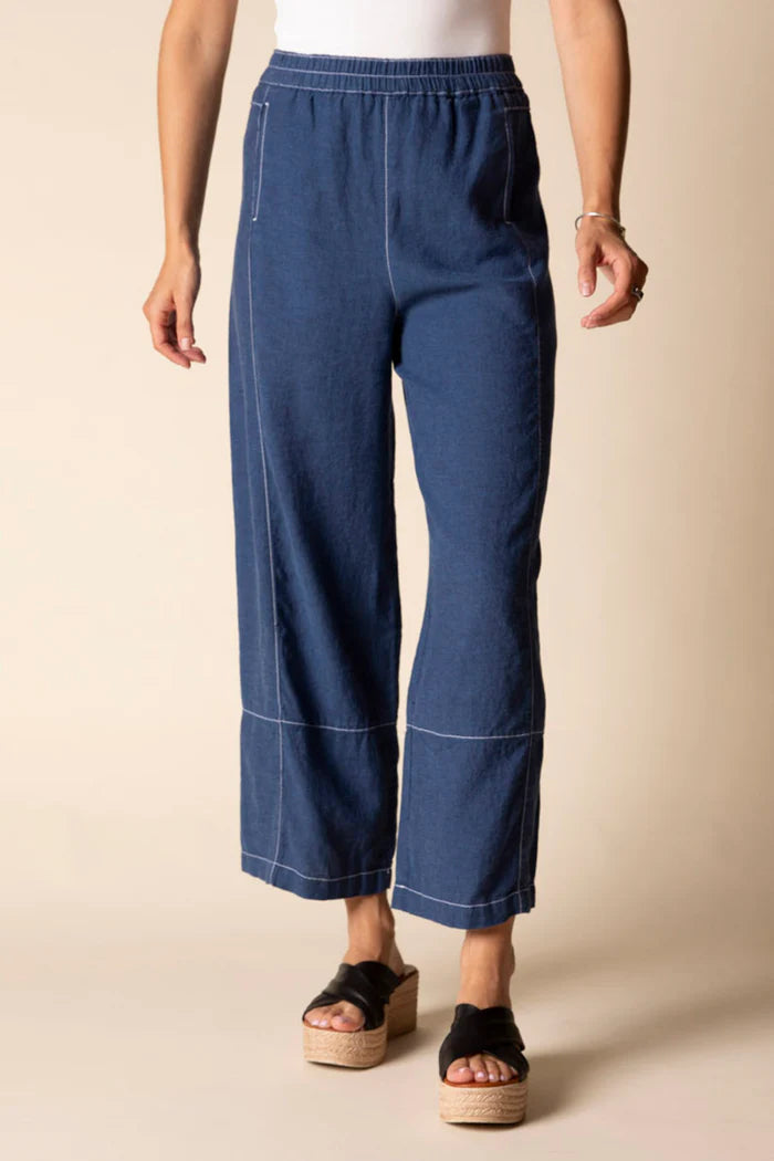 Easy Crop Pant - Navy