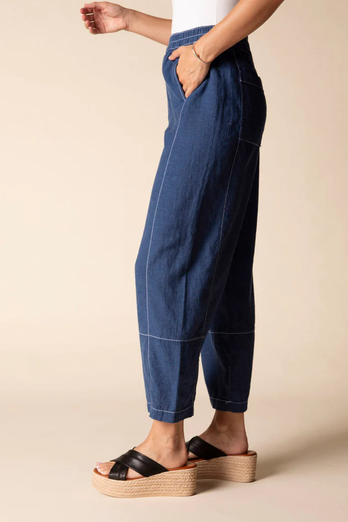 Easy Crop Pant - Navy