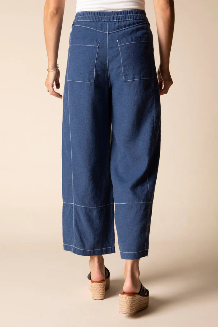 Easy Crop Pant - Navy