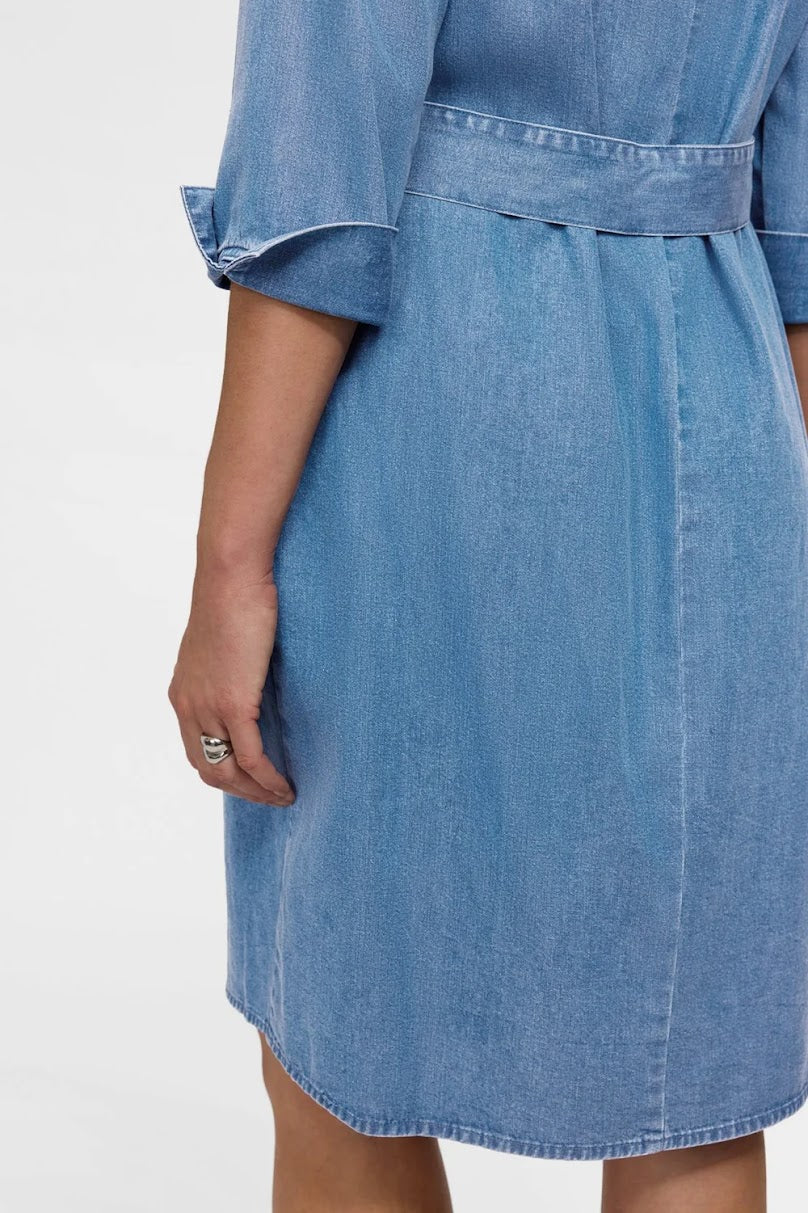 Agnes Denim Dress - Bleach Wash