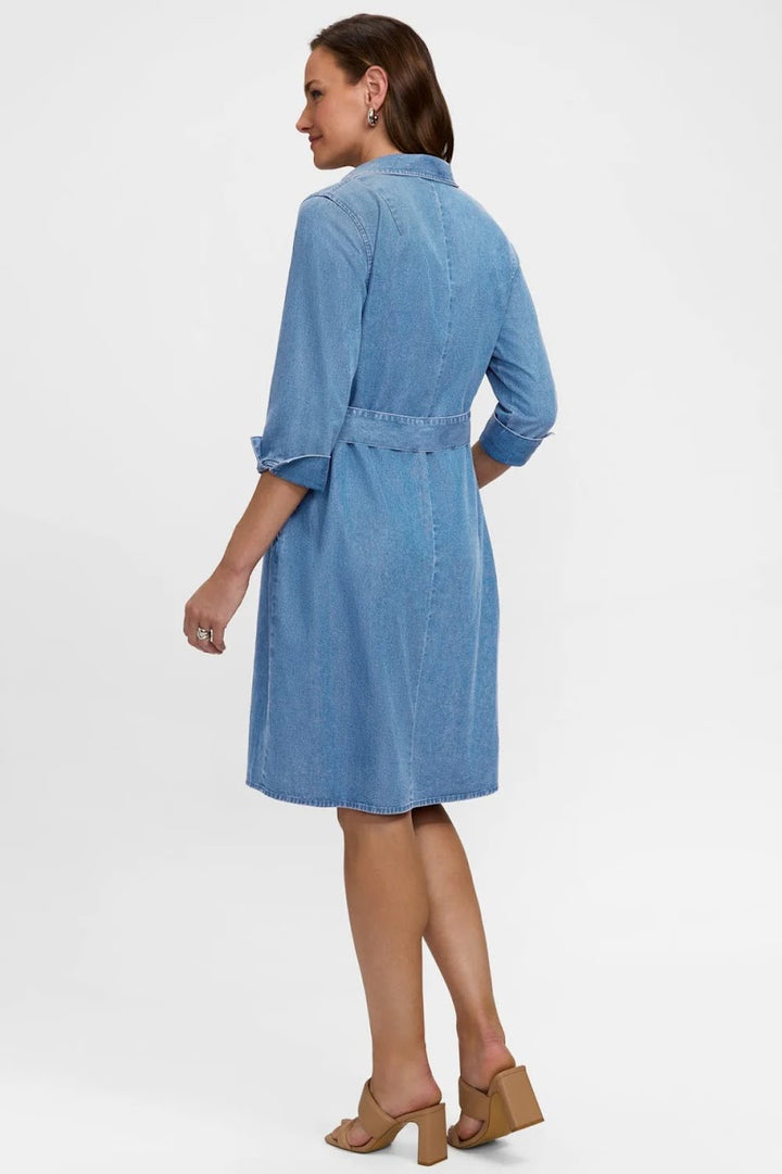 Agnes Denim Dress - Bleach Wash