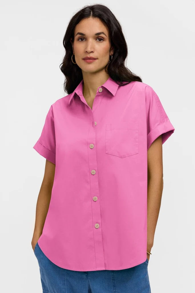 Abigail Relaxed Shirt - Guava Pink