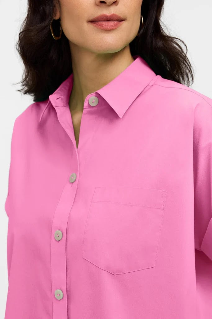 Abigail Relaxed Shirt - Guava Pink