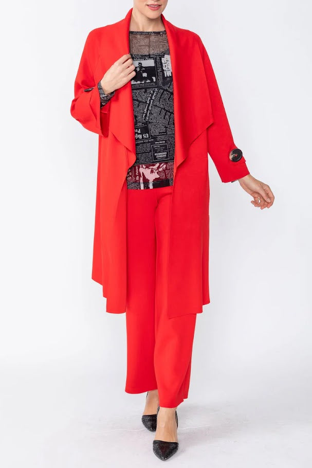 Easy Long Jacket - Red