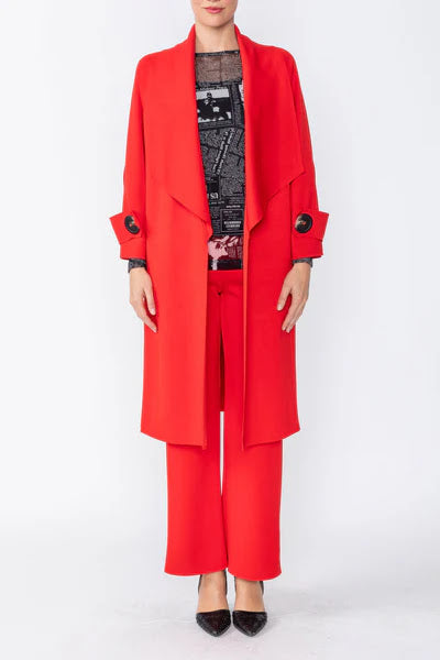 Easy Long Jacket - Red