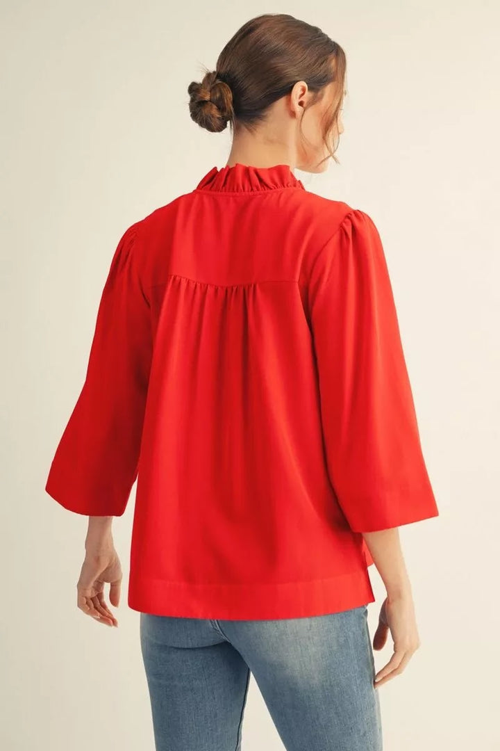 Touch of Flair Top - Red