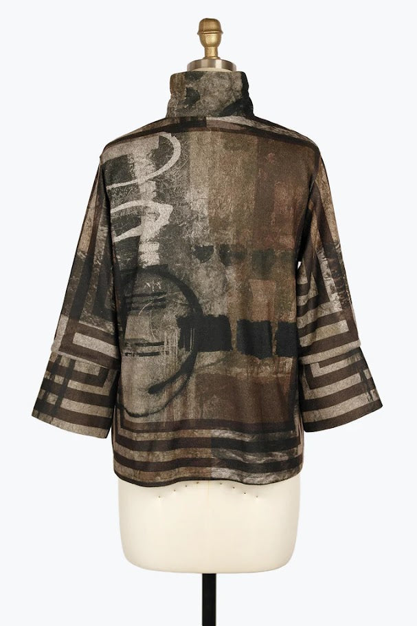 Framed Art Jacket - Brown