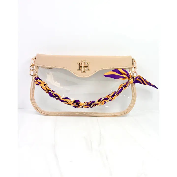 Serafina Scarf Purse Chain - Purple Gold