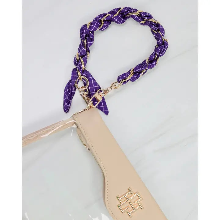 Serafina Scarf Purse Chain - Purple