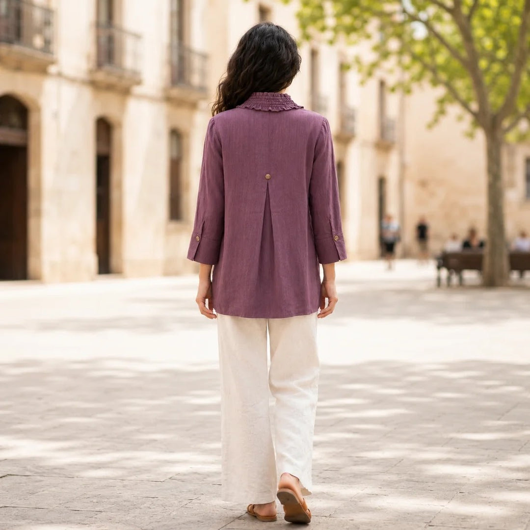Eleanor Shirt - Eggplant